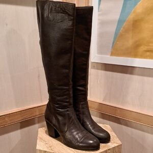 Dries Van Noten Dark Brown Tall Boots 39